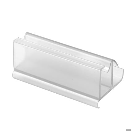 Prime-Line Tub Enclosure Bottom Guide, For Frameless Panels, Clear vinyl, Snap-in (Single Pack) M 6217